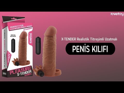 X-TENDER Realistik Titreşimli 5 Cm Uzatmalı Penis