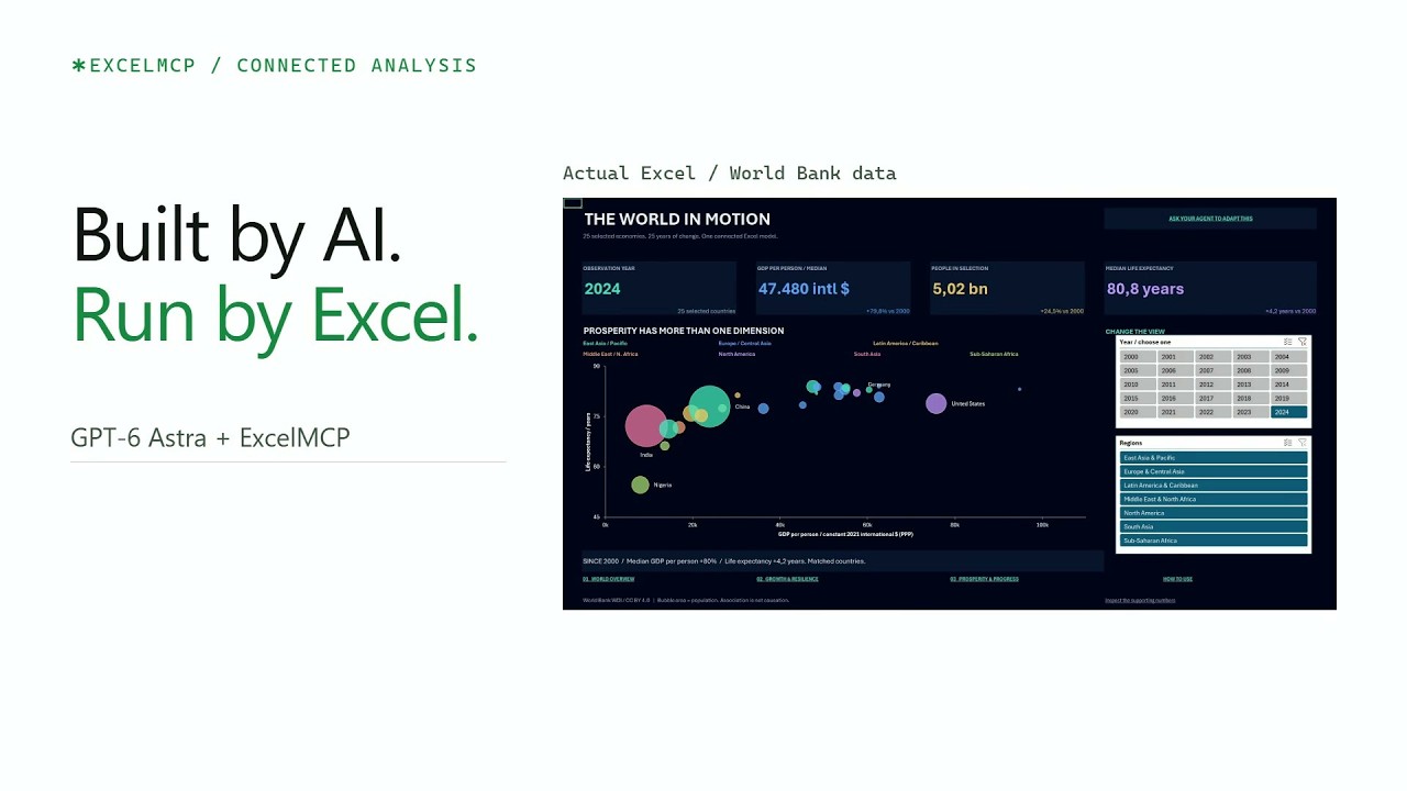 Watch AI-Built Excel Dashboards: built by AI, run by Excel