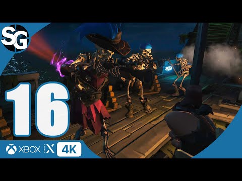 Sea of Thieves with Friends Gameplay | Boarding Skeleton Galleon & Dig Up Reaper's Chest - Part 16