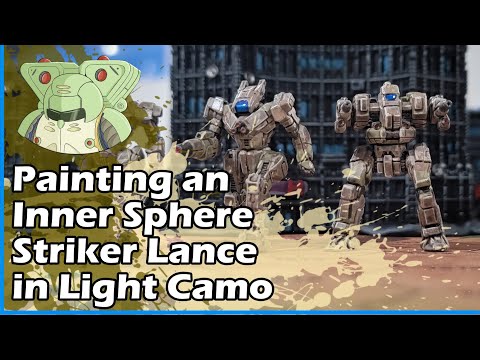 Battletech: Painting an Inner Sphere Striker Lance in Light Camo
