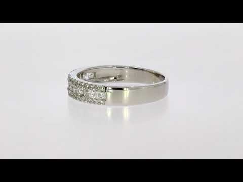 M - 1585 Diamond 3-Row Ring
