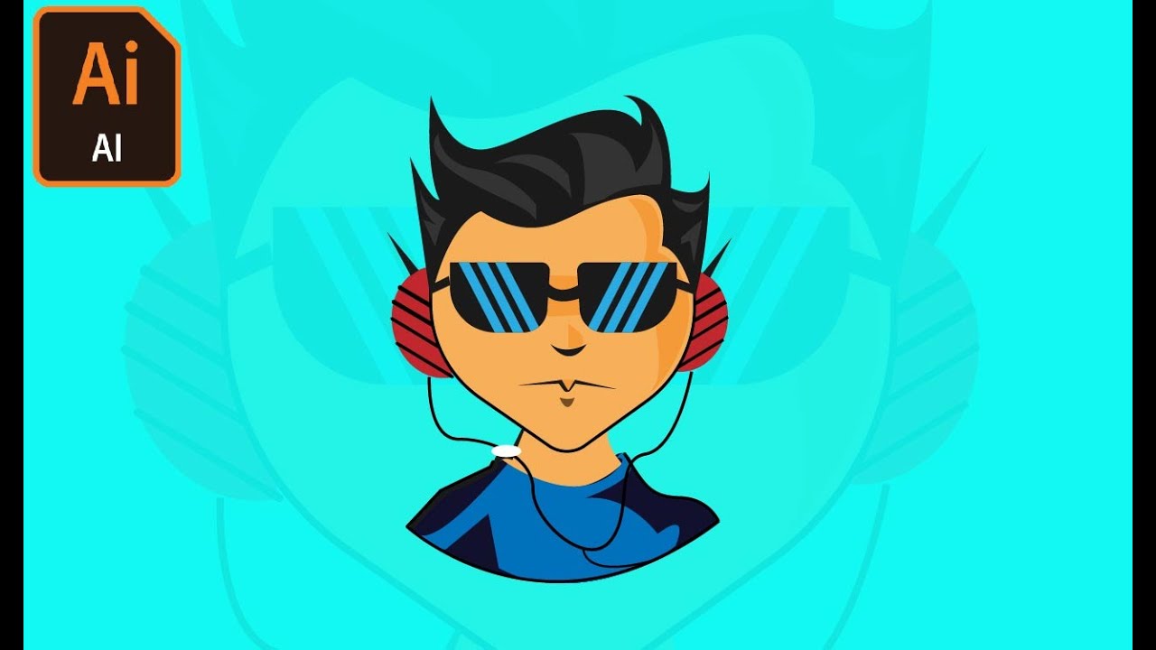 How to Draw a Cartoon Face - Cartoon Character Design - Adobe Illustrator Drawing Tutorial