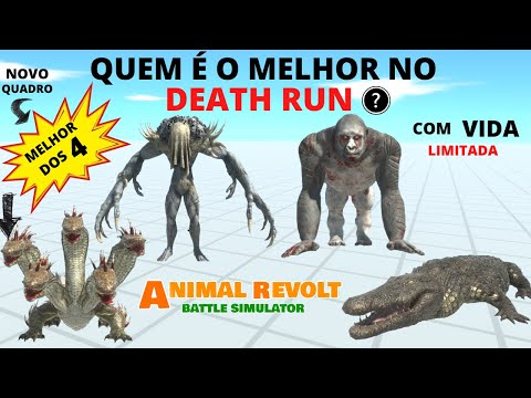 Death Run - Quem é o Melhor dos 4 ? Com Vida Limitada - Animal Revolt Battle Simulator