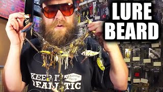 BEARD Full of Fishing Lures! Every Fisherman Has One of These...