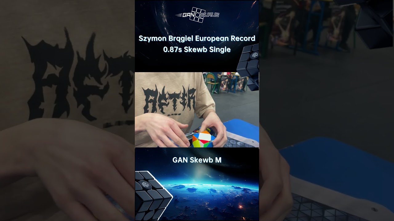 Szymon Brągiel 0.87s Skewb Single European Record