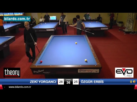 ZEKİ YORGANCI & ÖZGÜR ERBİS Bilardo Maçı - 2018 ERKEKLER 1.ETAP-3. Ön Eleme