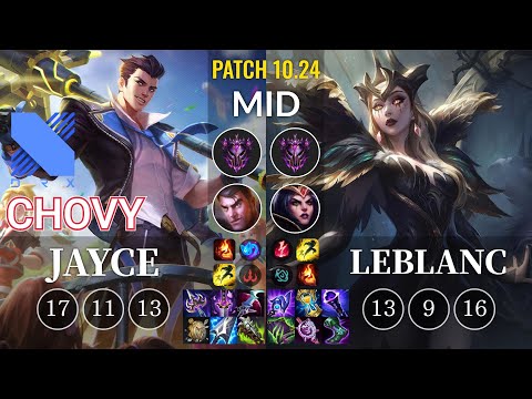DRX Chovy Jayce vs LeBlanc Mid - KR Patch 10.24