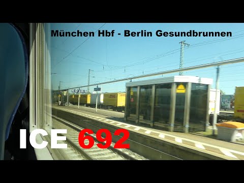 Abstecher nach Westen: ICE 692 Mitfahrt München Hbf - Berlin-Gesundbrunnen über Stuttgart, Frankfurt