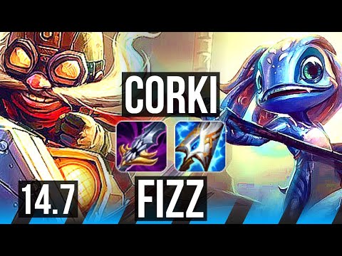 CORKI vs FIZZ (MID) | 67% winrate, Legendary | KR Diamond | 14.7