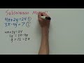 Substitution Method Simultaneous Equations