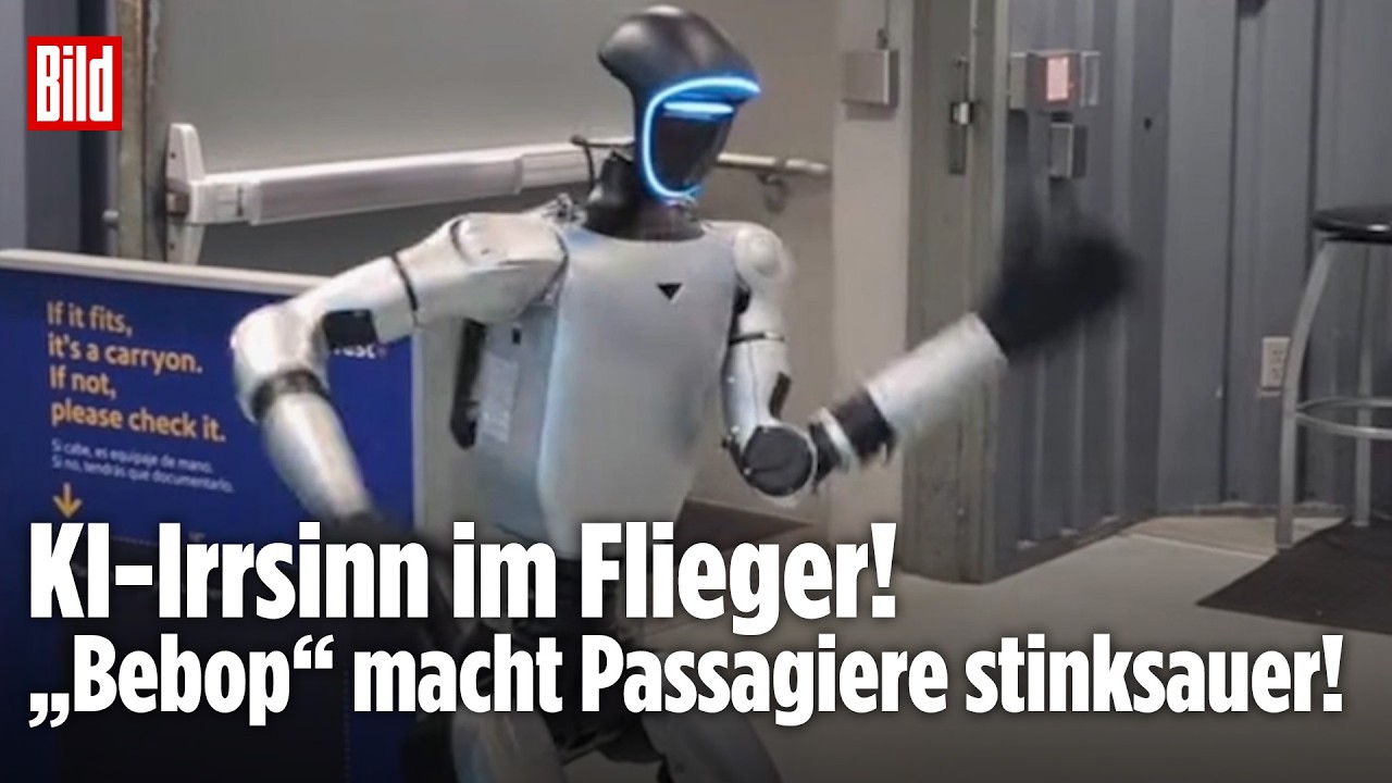USA: Passagiere stinkwütend! KI-Roboter „Bebop“ sorgt für Ärger im Flugzeug!