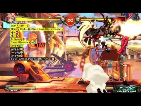Guilty Gear Xrd REV 2 Baiken Combo