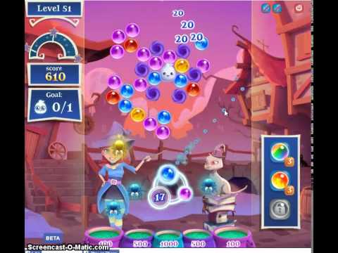 Bubble witch 2 saga level 51 1 Star No Boosts