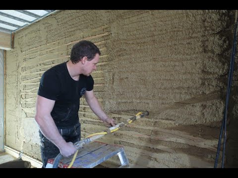 Stroh-Lehm Bau mit der Zimmerei Grünspecht - Lehmputz innen und außen