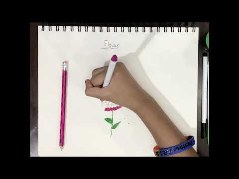 Flower Drawing by 9 year old | Srinika Arts