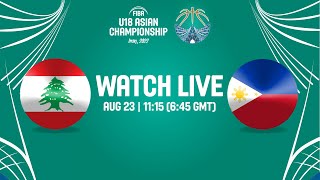 [Live] U18-菲律賓 vs 黎巴嫩 14:45