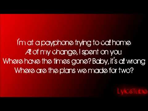 Maroon 5 feat. Wiz Khalifa - Payphone Lyrics