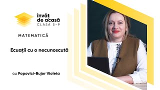 Ecuații cu o necunoscuta