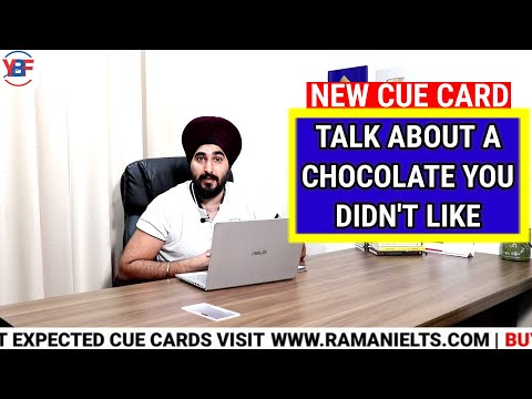 Talk About A Chocolate You Didn't Like Cue Card | New Cue Card | May to Aug | #ramanielts Coaching