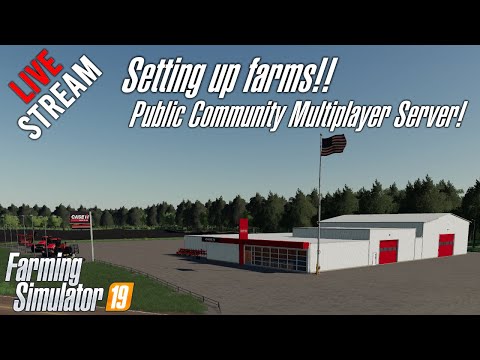 🔴Setting up farms on the new Multiplayer Server for the Kederk Farms Community!