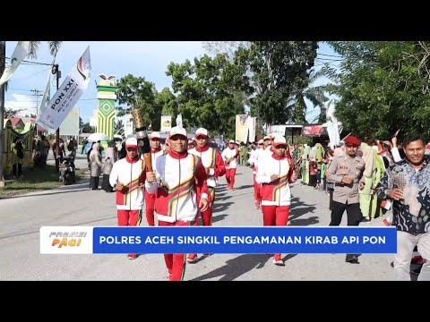 POLRES ACEH SINGKIL PENGAMANAN KIRAB API PON