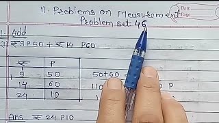 Problem set 46 class 5 math chapter 11 problem on measurement Maharashtra state board