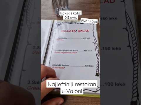 Cheapest restaurant in Vlore,Albania 2023