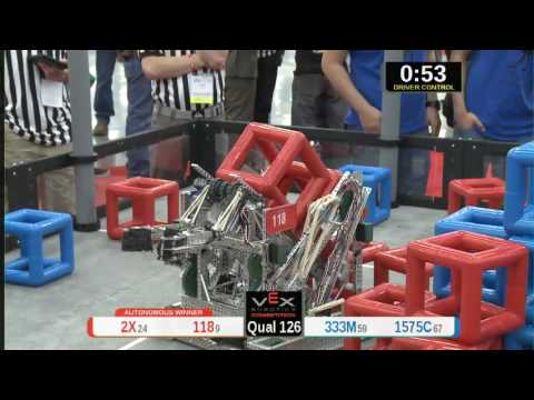 2015 VRC Tech Q126 - 2X 118 vs 333M 1575C - 86 to 48 - VEX Worlds 2015 - Technology Division