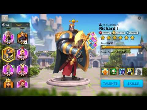 Rok073-VIP13-49.8M Power - T5 maxed Xiang Yu, Saladin, Genghis Khan, Aethelflaed and Cleopatra