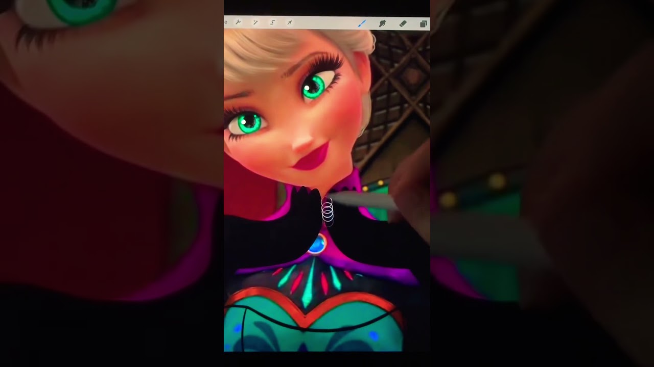 Glowup Frozen #art #disney #transformation #shortswithzita #glowup #artist #frozen #artwork #shorts