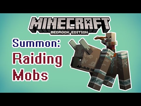 How to summon all types of raiders (with raiding A.I) | Minecraft Bedrock