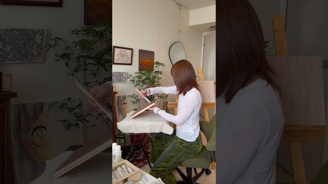 Preparing to draw🌿 #vlog #artist #artistvlog #cozyvlog