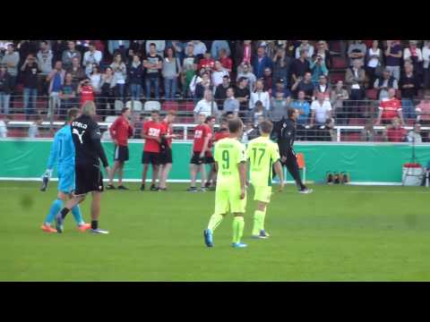nach Spielende | Würzburger Kickers - Fortuna Düsseldorf  | 17.08.14  FC - F95