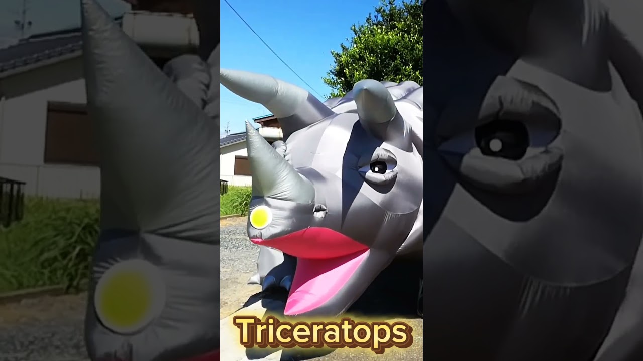 Dinosaur shooting game event production / Tyrannosaurus Inflatable / 恐竜シューティング トリケラトプス #Dinosaur