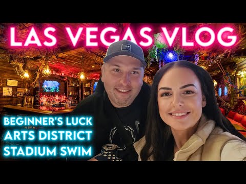 🤑 Las Vegas Vlog Day 1 - CRAZY SLOT RUN, ARTS DISTRICT & STADIUM SWIM - Winter 2025