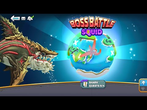 Ancient Megalodon vs Colossal Squid (BOSS BATTLE)