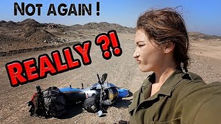 On a deserted island and I crashed the bike - Adventure riding Oman Episode 13