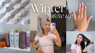 WINTER GLOW UP ROUTINE ❄️ (at home)🛁🫧 beauty & hygiene routine & self care