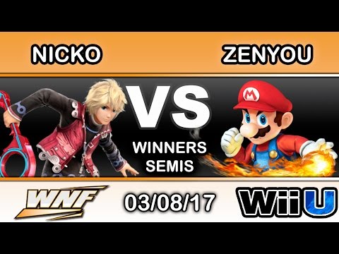 WNF 1.4 - FAD | Nicko (Shulk) Vs. eM | Zenyou (Mario) Winners Semis - Smash Wii U