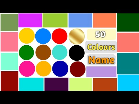 Colours Vocabulary ll 50 Colours Name In English With Pictures ll Name of Different Colours