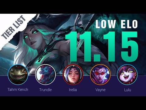 Season 11 LOW ELO LoL Tier List Patch 11.15 by Mobalytics - League of Legends
