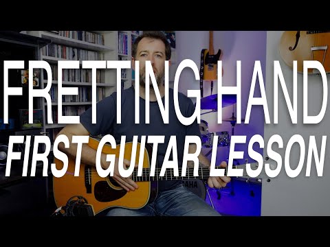 First Guitar Lesson - Fretting Hand - 2 Minute Guitar Lesson