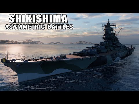 Shikishima: made a massacre with her 510mm guns