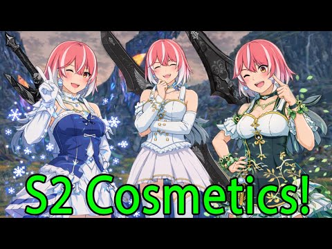 Season 2 Female Skins / Cosmetics + Meowlux Black Weapon Effects! | Blue Protocol Star Resonance