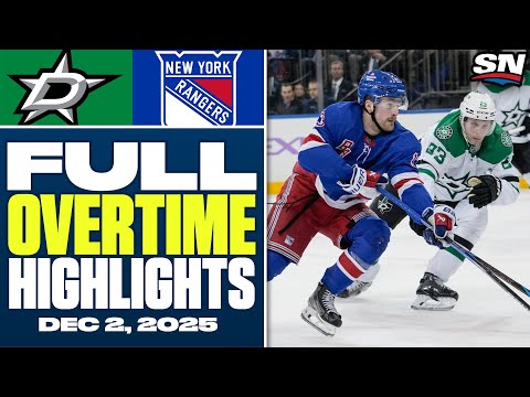 Dallas Stars at New York Rangers | FULL Overtime Highlights - December 2, 2025