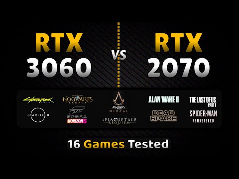 RTX 2070 vs RTX 3060 || 16 Games Tested || 2070 vs 3060