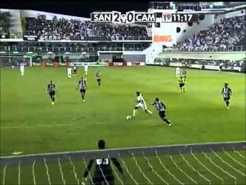 Gol (golaço) Fantastico de Neymar contra Atletico MG, 17/10/2012 dribla 3 e marca!