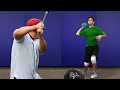 Pro Dodgeball Player Faces Pro Baseball Hitters