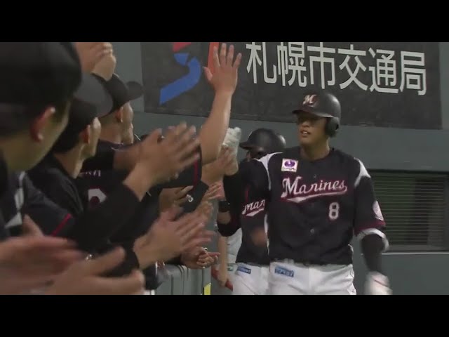【9回表】会心の一撃!! 新3番のマリーンズ・中村が一発!! 2018/3/3 F-M
