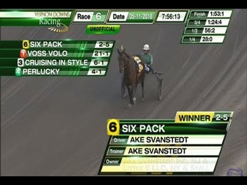 Six Pack & Ake Svanstedt wins New York Sire Stakes 3 yo colts 1st Div in 1.53,1 (1.10,4) at Vernon